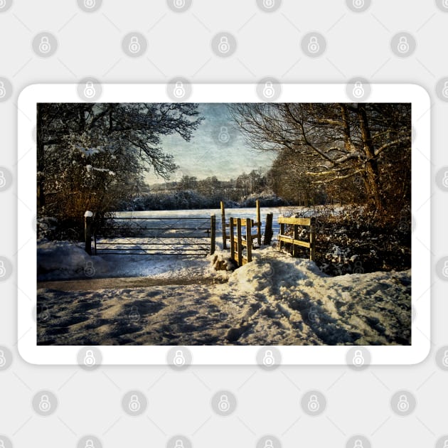 A Snowy Day In Tidmarsh Sticker by IanWL